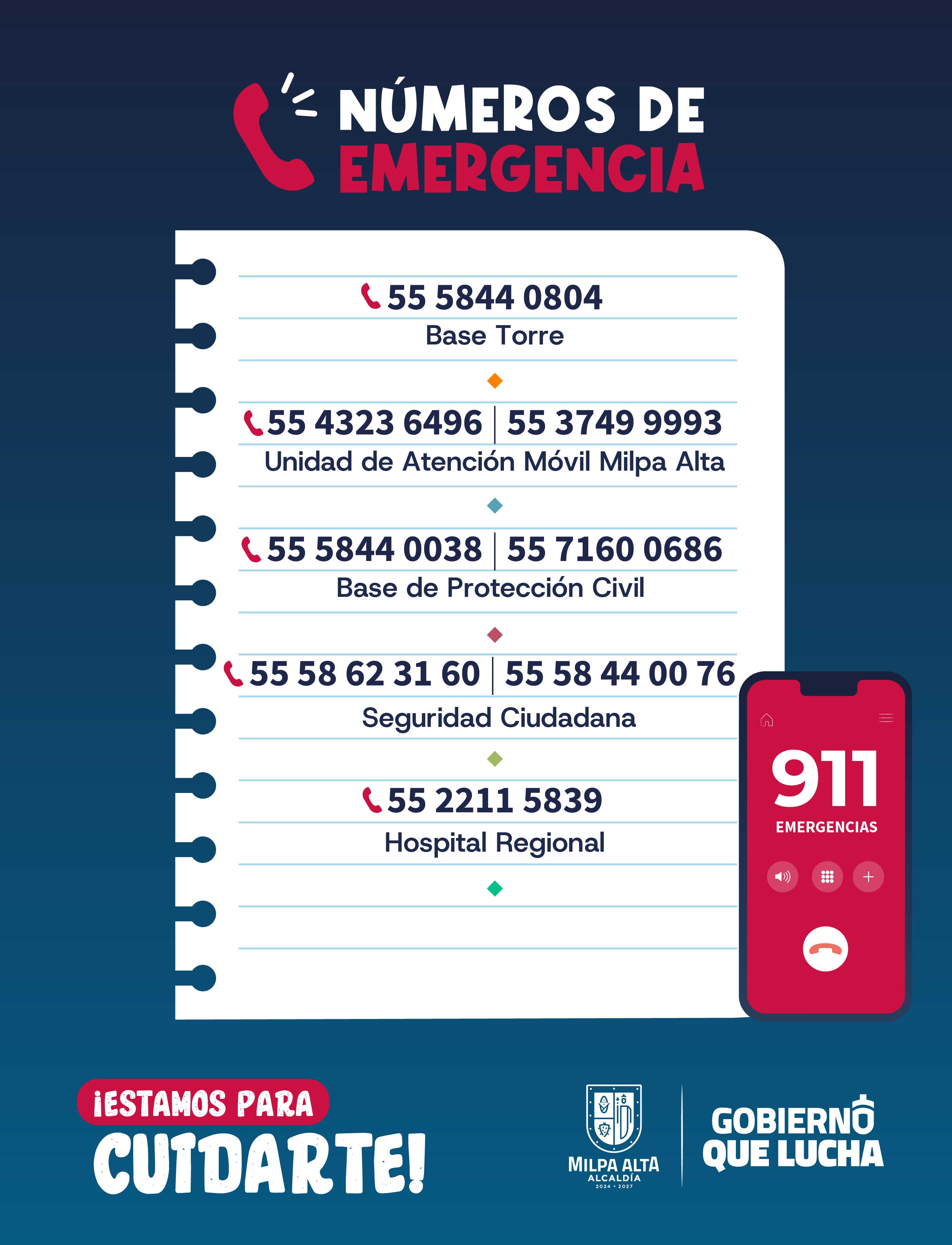 Teléfonos de emergencia