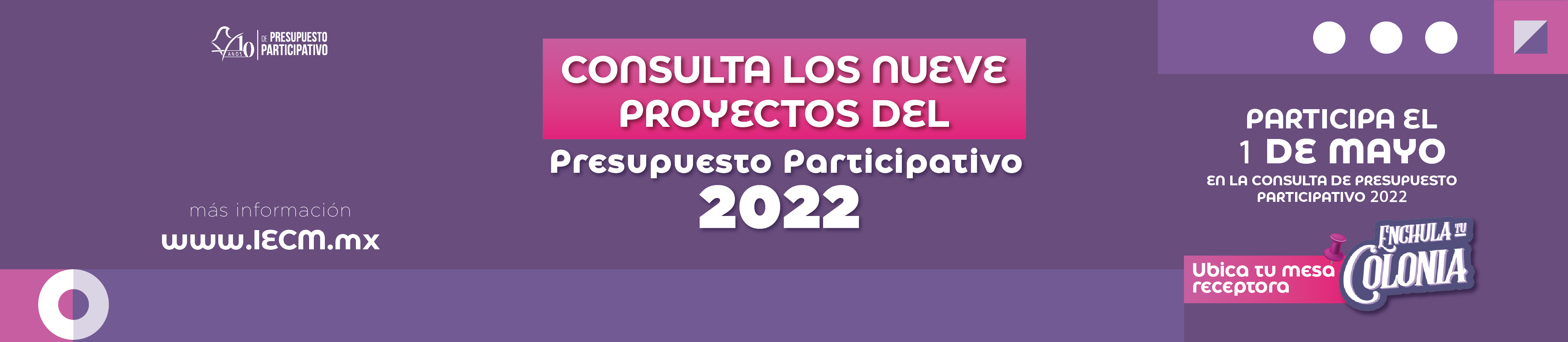9 PROYECTOS PRESUPUESTO PARTICIPATIVO 2022